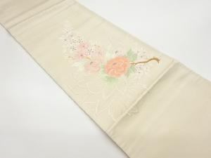 花々模様刺繍袋帯